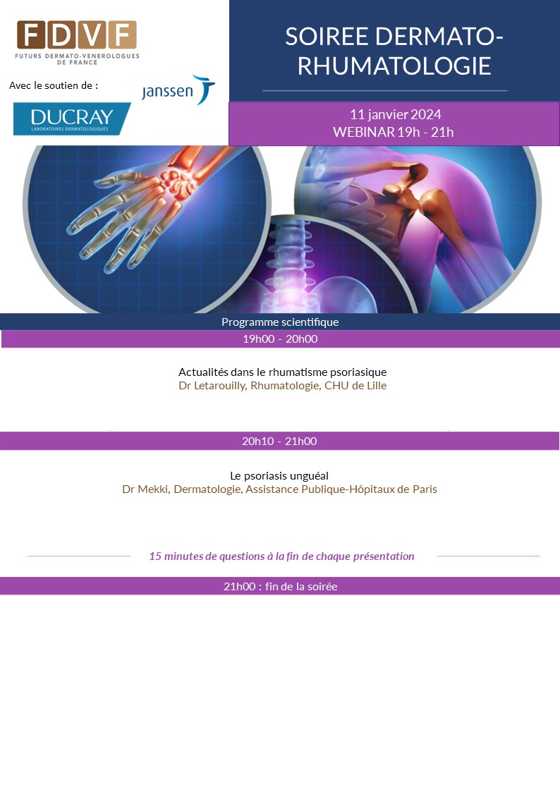 Webinar Dermato Rhumatologie Le Janvier Fdvf